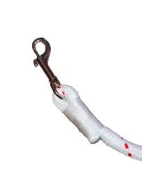 Leadrope  - 4,5m. - 12 mm. wit/rood en wit/blauw