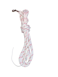 Leadrope  - 4,5m. - 12 mm. wit/rood en wit/blauw