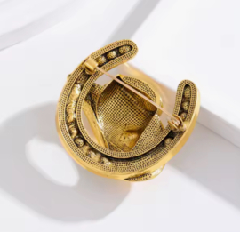 Goudkleurige Broche Westernhoed
