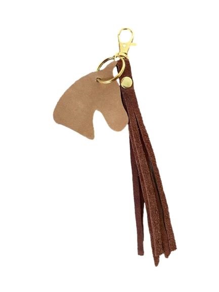 Sleutelhanger leer paardenhoofd