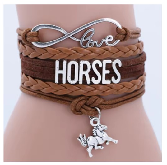 Love Horses Armband - Bruin