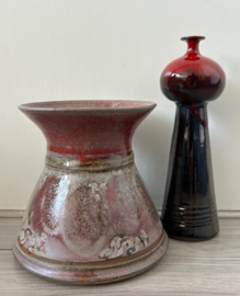 Studio keramiek vaas rozerood