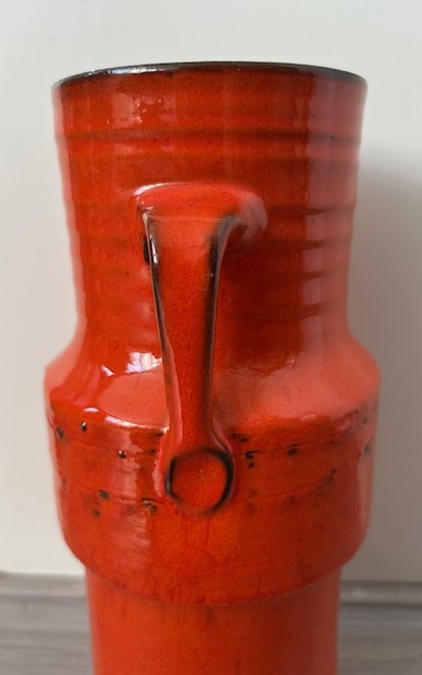 Handgedraaide vaas oranje