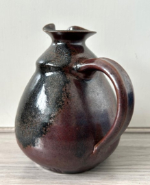 Steengoed kan met blad bruin antraciet