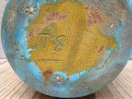 Pieter Groeneveldt vaas mosgroen turquoise