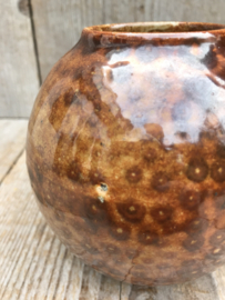 De Vier Paddestoelen bolvaasje bruin