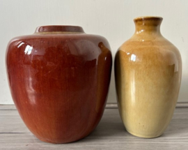 Pieter Groeneveldt vaas roodbruin