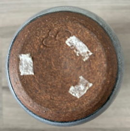 Geglazuurde vaas blauw abstract decor