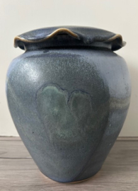 Leo Martens forse dekselpot blauw geel