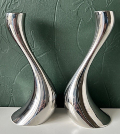 Georg Jensen set Cobra kandelaars 20 cm