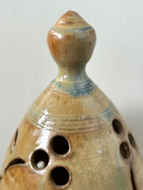 Steengoed waxinehouder bruin 