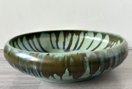 Denbac Art Deco grès schaal druipglazuur