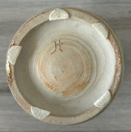 Tonvormige vaas lichtgroen blauw