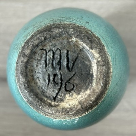Raku vaas turquoise