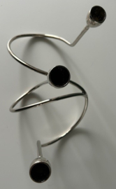 Swirl design kandelaar vernikkeld