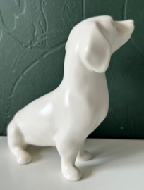 Villeroy & Boch plastiek teckel wit