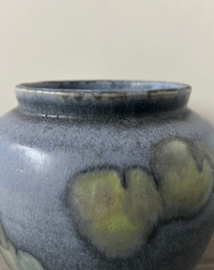 Leo Martens forse dekselpot blauw geel