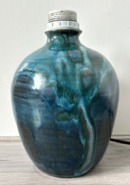 Lampenvoet handgedraaid zeegroen turquoise