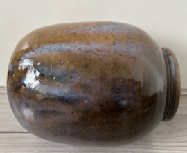 Tonvormige vaas mosgroen blauw