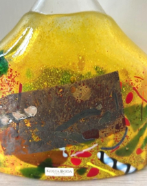 Kosta Boda Satelliet vaas medium geel