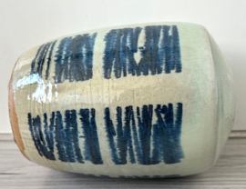 Tonvormige vaas lichtgroen blauw