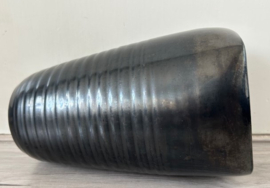 Nagtegaal vaas antraciet wit