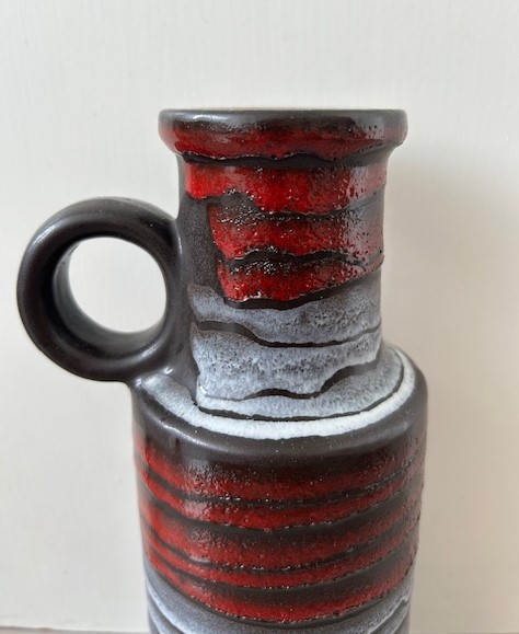 Scheurich vaas 401-28 rood wit
