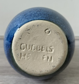 Gubbels flesvaas licht- en donkerblauw