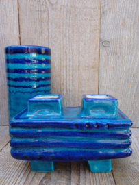 Ravelli vazen blauw lijndecor