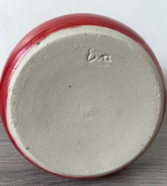 Getrapte vaas helder rood