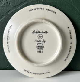 Arabia wandbordje no. 10-1981 Rendeer keeper in winter