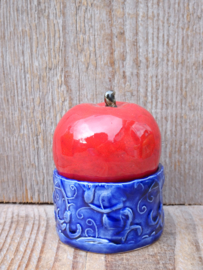 Appel keramiek - houder blauw