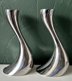 Georg Jensen set Cobra kandelaars 16 cm