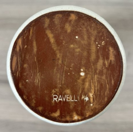 Ravelli hoge vaas rood-wit decor pijlen