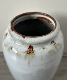 Mobach vaas wit bruin