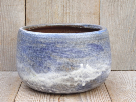 Sierpot blauw wit druipglazuur