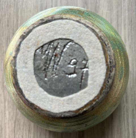 Raku set kommen turquoise groen