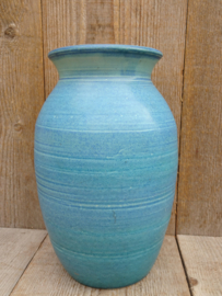 Forse geglazuurde vaas turquoise