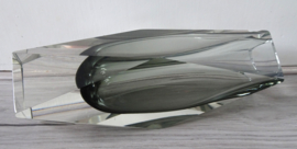 Seguso facet geslepen diamant vaas grijs