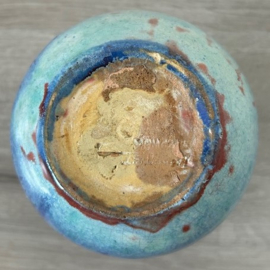 Geglazuurde vaas druipglazuur