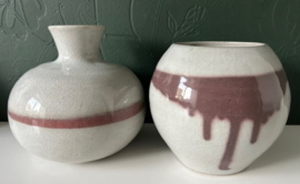 Mobach vaas crème rood