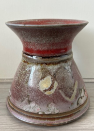 Studio keramiek vaas rozerood