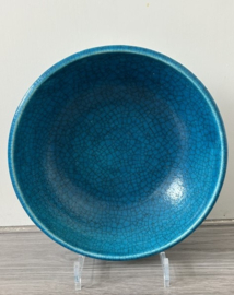 Ravelli schaal turquoise craquelé