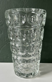 Hermanova Hut optische lens vaas persglas
