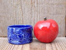 Appel keramiek - houder blauw