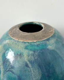 Kogelvormige vaas turquoise groen