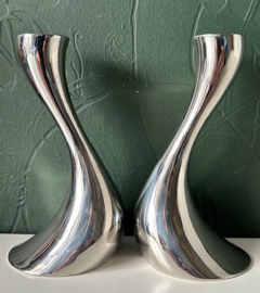 Georg Jensen set Cobra kandelaars 16 cm