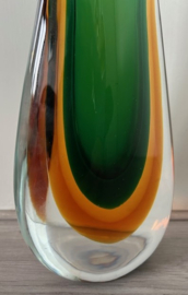 Segusto sommerso vaas kristal groen geel