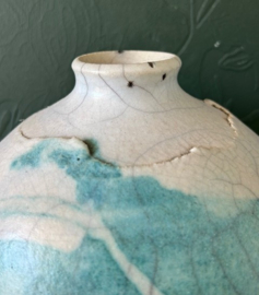 Tjabel Klok grote raku vaas