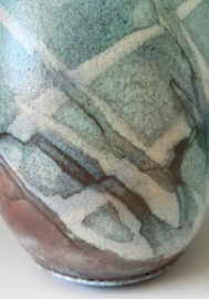 Tjabel Klok grote raku vaas